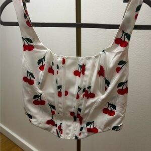 Princess Polly cherry corset top